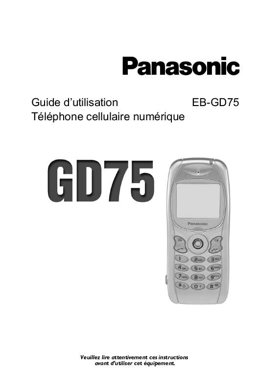 Guide utilisation PANASONIC EB-GD75  de la marque PANASONIC