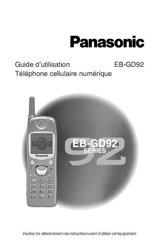 Guide utilisation PANASONIC EB-GD92  de la marque PANASONIC