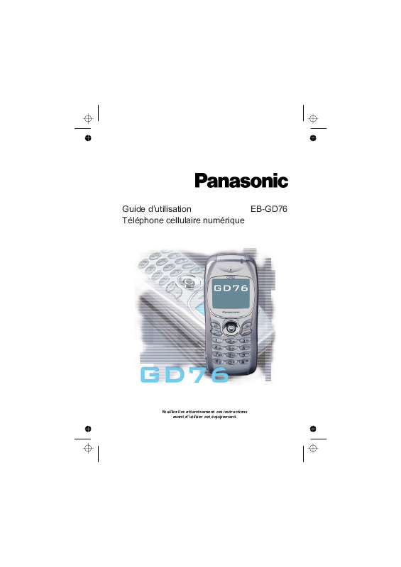 Guide utilisation PANASONIC GD76  de la marque PANASONIC