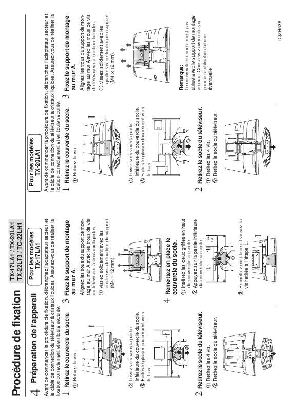 Guide utilisation PANASONIC TY-WK15TA2U1  de la marque PANASONIC