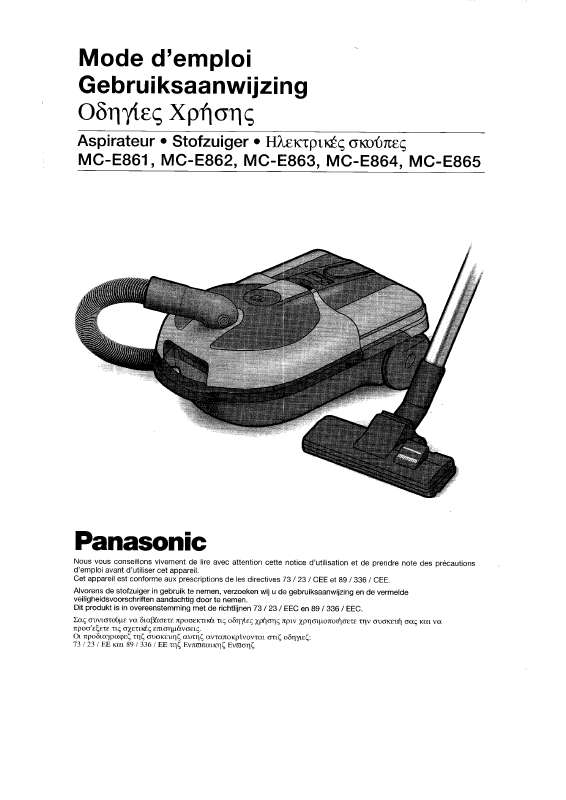 Guide utilisation PANASONIC MC-E861 de la marque PANASONIC