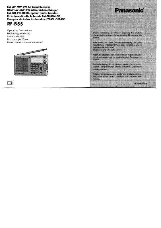 Guide utilisation PANASONIC RF-B55  de la marque PANASONIC