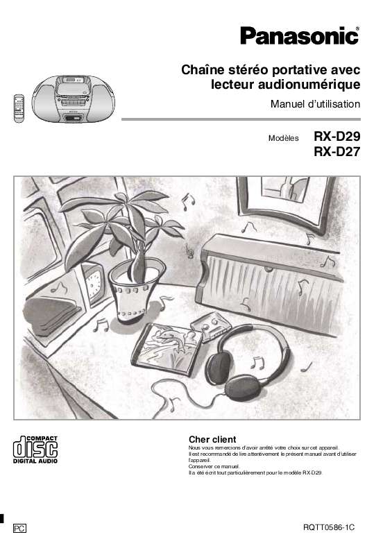 Guide utilisation PANASONIC RX-D29  de la marque PANASONIC