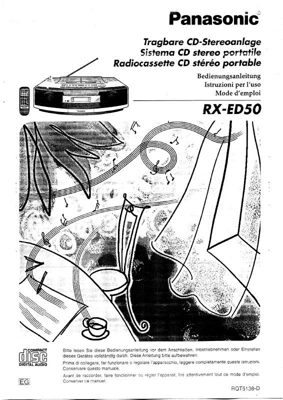 Guide utilisation PANASONIC RX-ED50  de la marque PANASONIC
