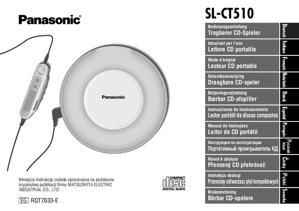Guide utilisation PANASONIC SL-CT510  de la marque PANASONIC
