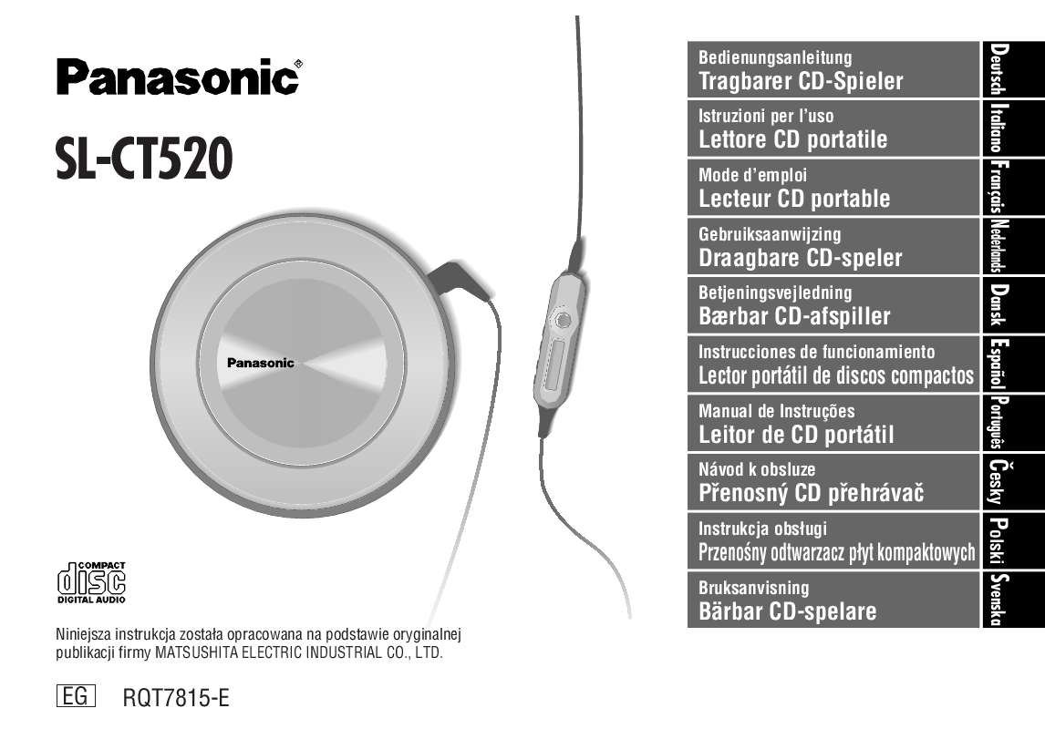 Guide utilisation PANASONIC SL-CT520  de la marque PANASONIC