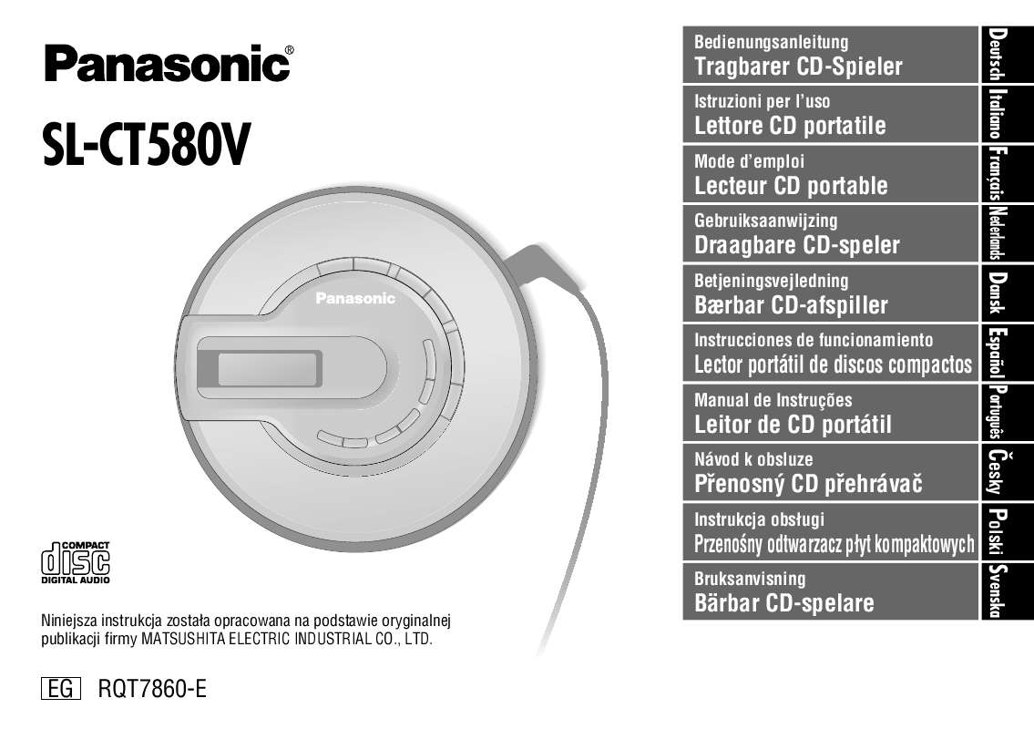 Guide utilisation PANASONIC SL-CT580V  de la marque PANASONIC