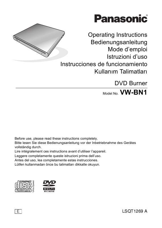 Guide utilisation PANASONIC VW-BN1  de la marque PANASONIC