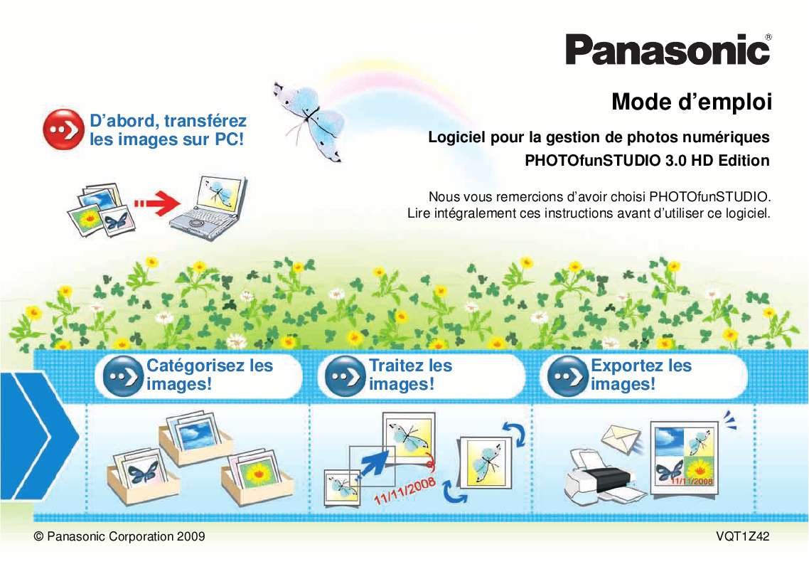 Guide utilisation  PANASONIC PHOTOFUNSTUDIO 3.0 HD EDITION  de la marque PANASONIC
