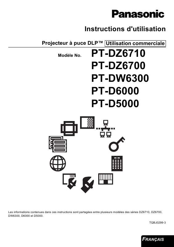 Guide utilisation PANASONIC PT-D5000  de la marque PANASONIC