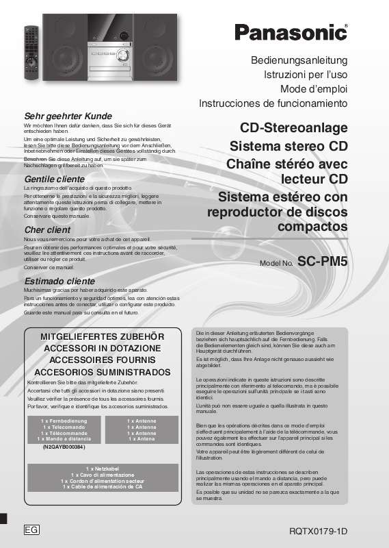 Guide utilisation PANASONIC SC-PM5  de la marque PANASONIC