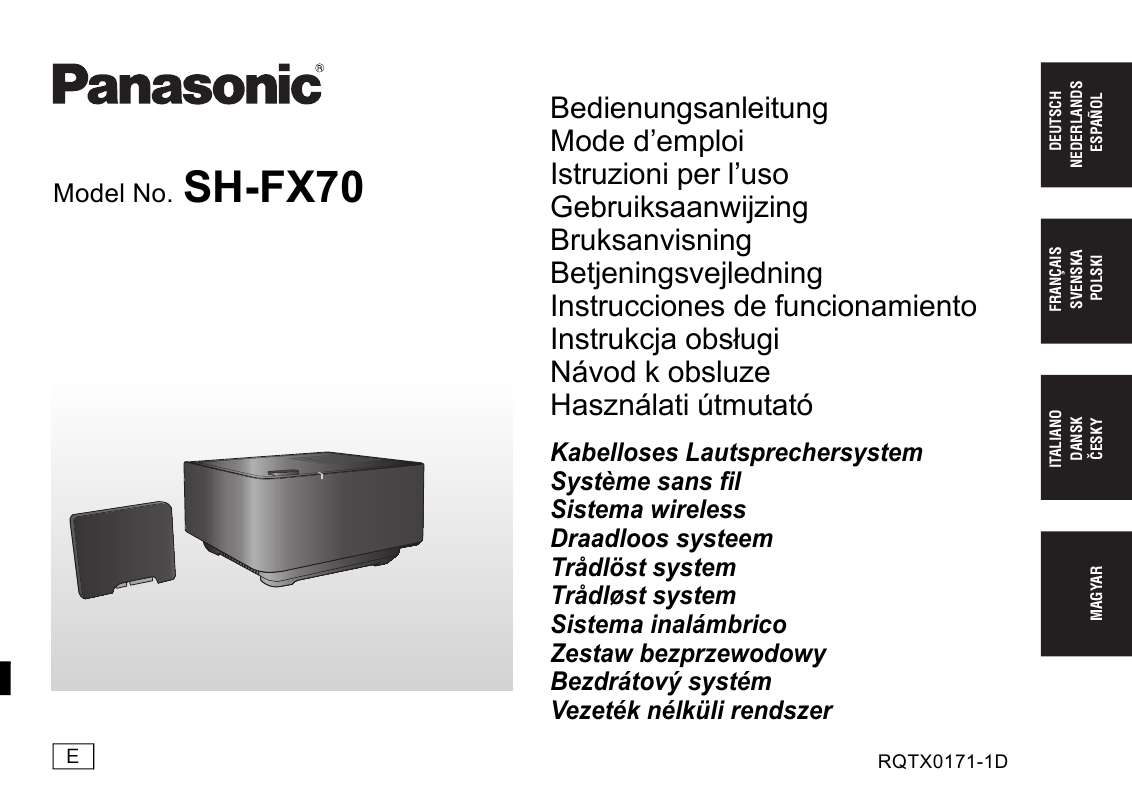 Guide utilisation  PANASONIC SHFX70  de la marque PANASONIC