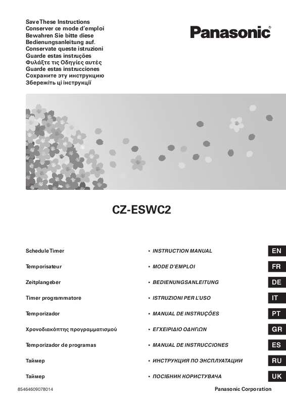 Guide utilisation PANASONIC CZ-ESWC2  de la marque PANASONIC