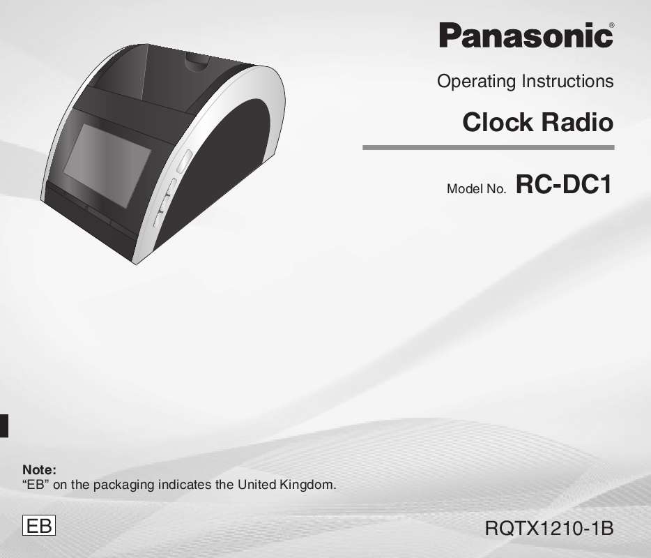 Guide utilisation PANASONIC RCDC1EB  de la marque PANASONIC