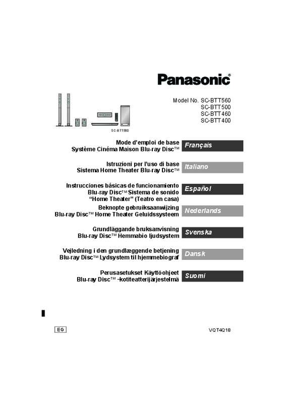 Guide utilisation PANASONIC SC-BTT400EGK  de la marque PANASONIC