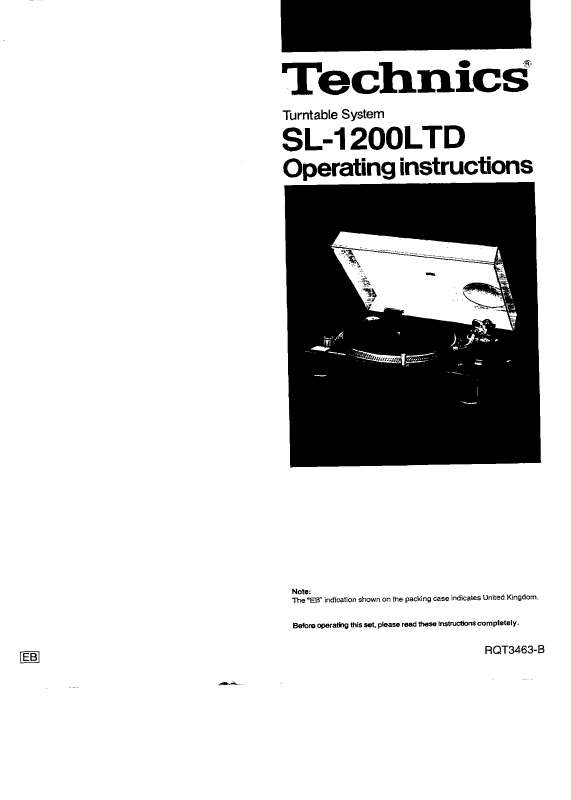 Guide utilisation  PANASONIC SL1200LTD  de la marque PANASONIC