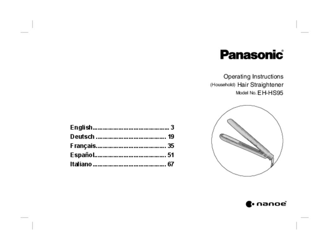 Guide utilisation PANASONIC EH-HS95  de la marque PANASONIC