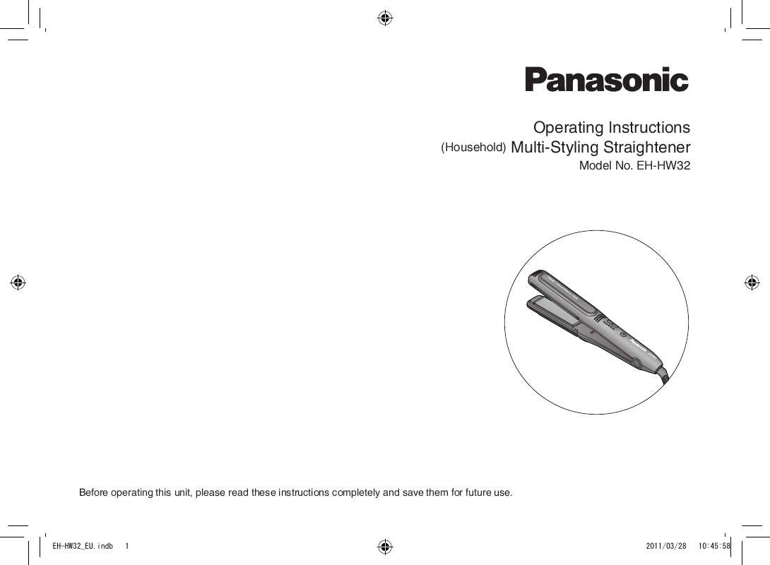 Guide utilisation PANASONIC EH-HW32  de la marque PANASONIC