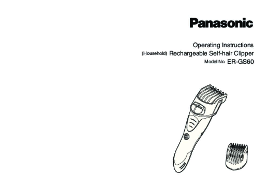 Guide utilisation PANASONIC ER-GS60  de la marque PANASONIC