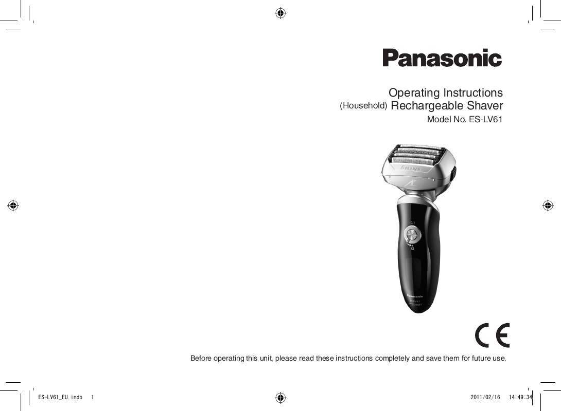Guide utilisation PANASONIC ES-LV61  de la marque PANASONIC