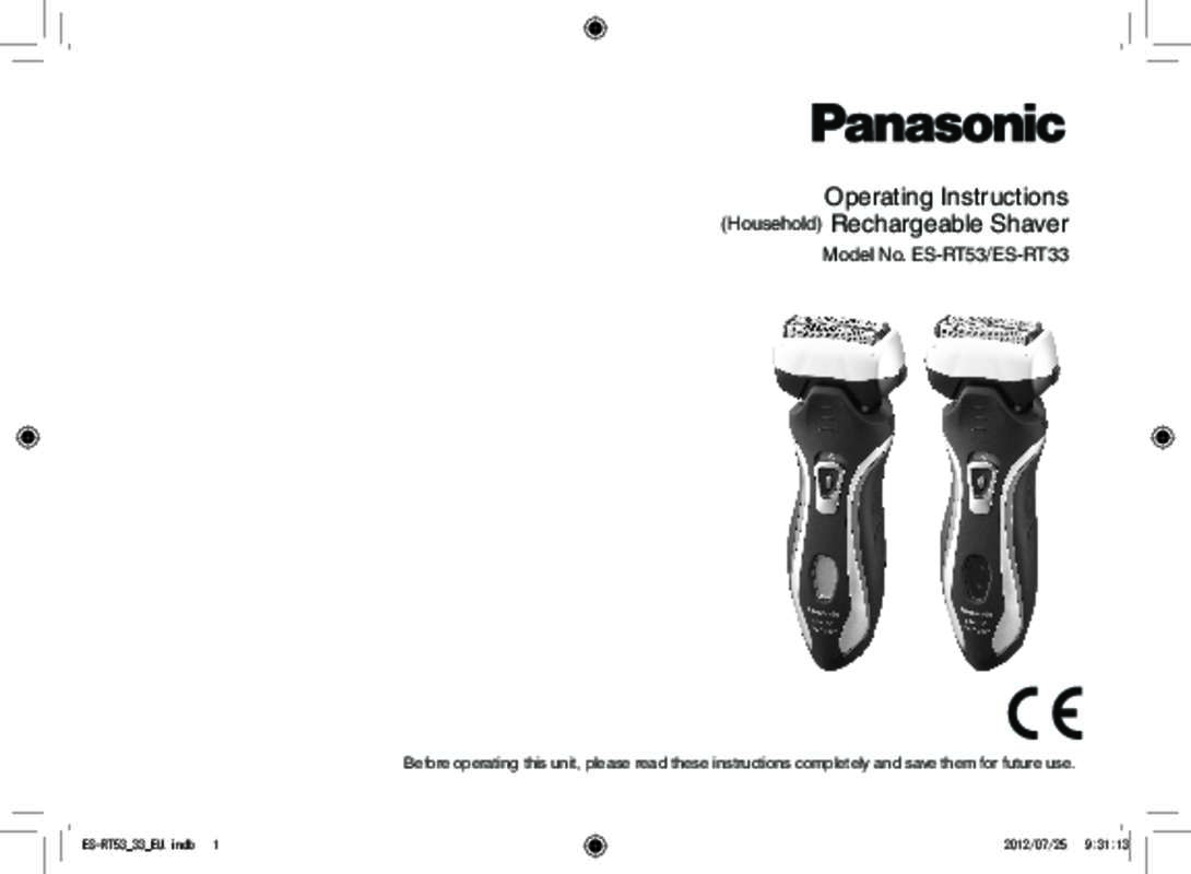 Guide utilisation PANASONIC ES-RT53  de la marque PANASONIC