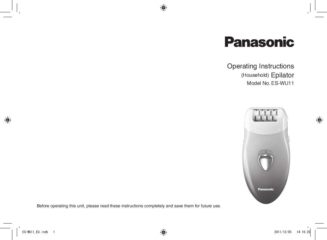 Guide utilisation PANASONIC ES-WU11  de la marque PANASONIC