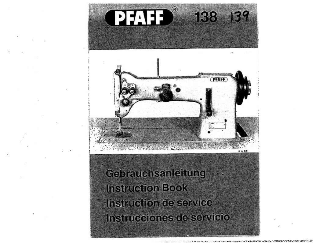 Guide utilisation PFAFF 138-6  de la marque PFAFF
