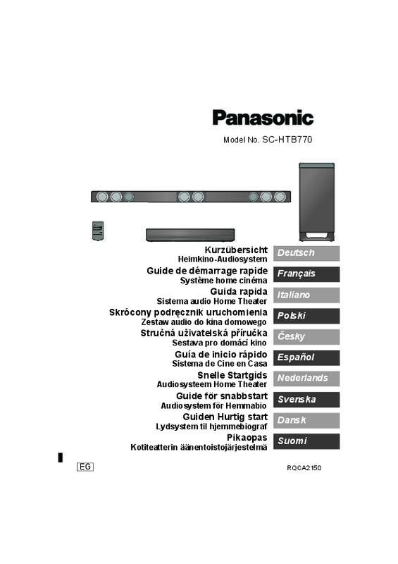 Guide utilisation PANASONIC SC-HTB770EG  de la marque PANASONIC