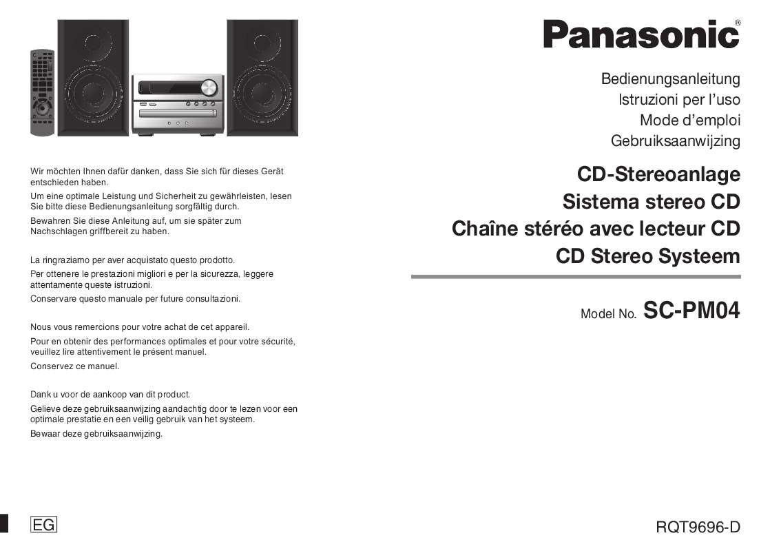 Guide utilisation PANASONIC SC-PM04  de la marque PANASONIC
