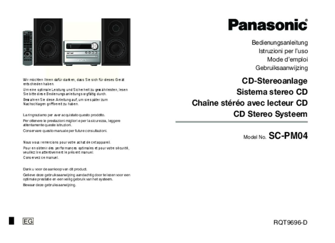Guide utilisation PANASONIC SC-PM04EG  de la marque PANASONIC