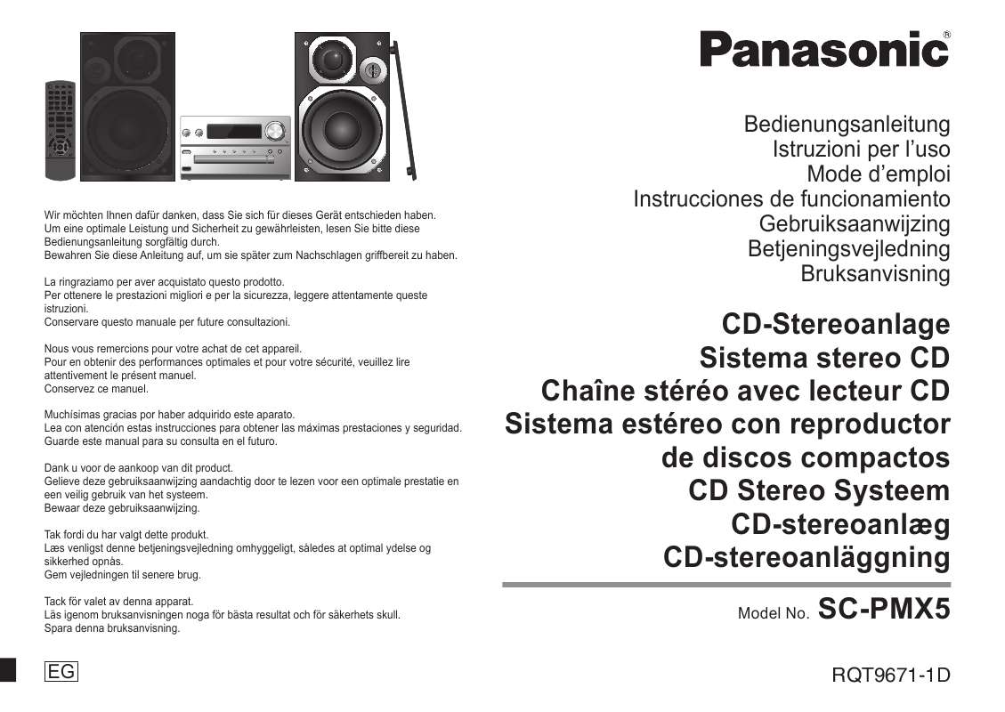 Guide utilisation PANASONIC SC-PMX5  de la marque PANASONIC