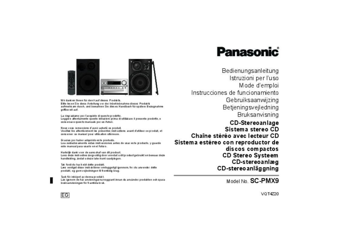 Guide utilisation PANASONIC SC-PMX9EG  de la marque PANASONIC