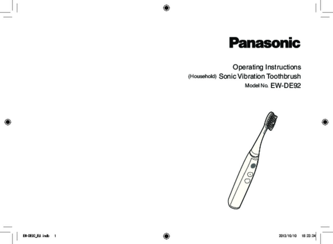 Guide utilisation PANASONIC EW-DE92  de la marque PANASONIC
