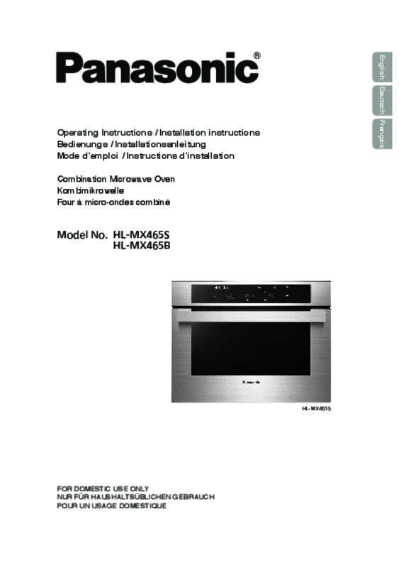 Guide utilisation PANASONIC HLMX465B  de la marque PANASONIC