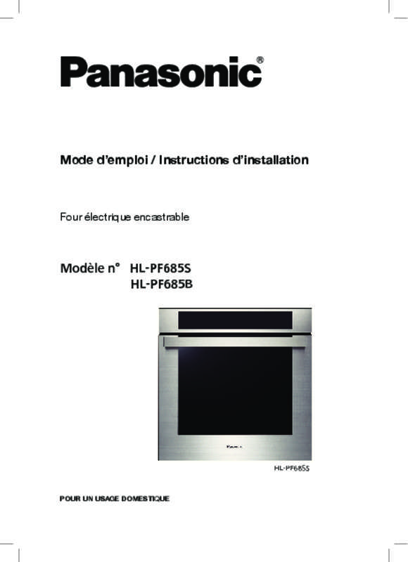 Guide utilisation PANASONIC HLPF685B  de la marque PANASONIC