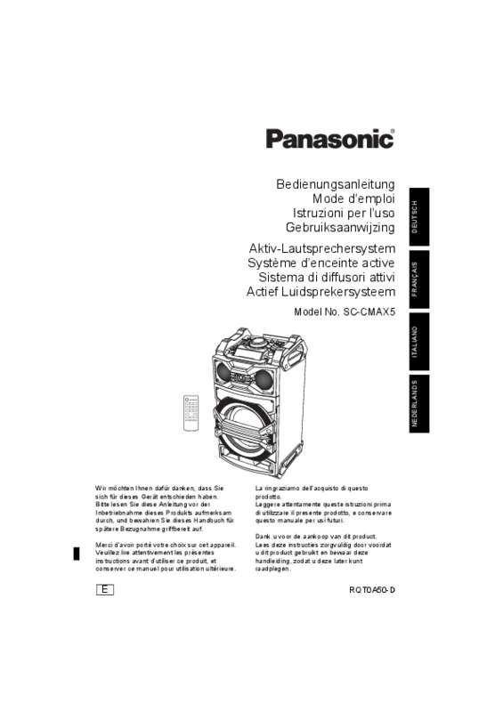 Guide utilisation PANASONIC SC-CMAX5E  de la marque PANASONIC