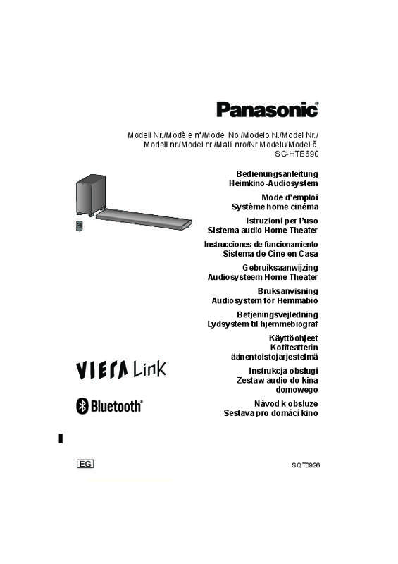 Guide utilisation PANASONIC SC-HTB690EG  de la marque PANASONIC