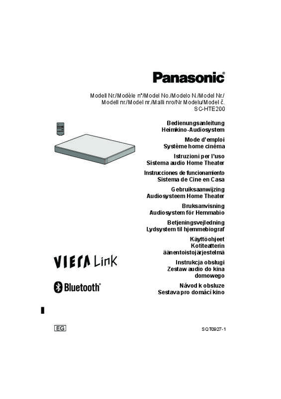 Guide utilisation PANASONIC SC-HTE200EG  de la marque PANASONIC
