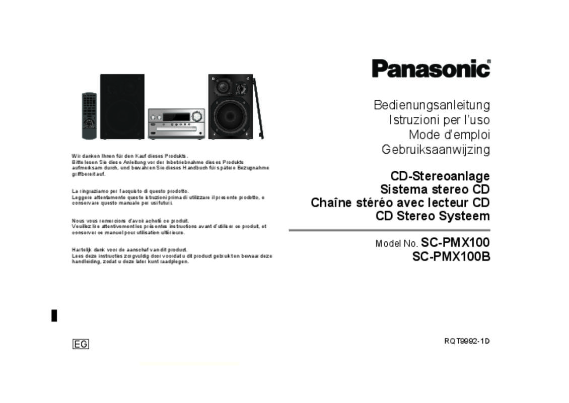 Guide utilisation PANASONIC SC-PMX100BEG  de la marque PANASONIC