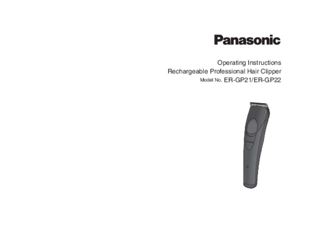 Guide utilisation PANASONIC ER-GP21  de la marque PANASONIC