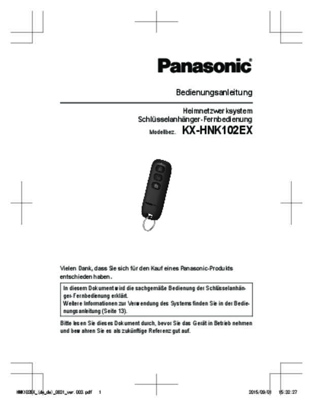 Guide utilisation PANASONIC KX-HNK102EX  de la marque PANASONIC
