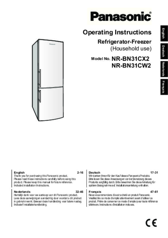 Guide utilisation PANASONIC NRBN31CW2 de la marque PANASONIC