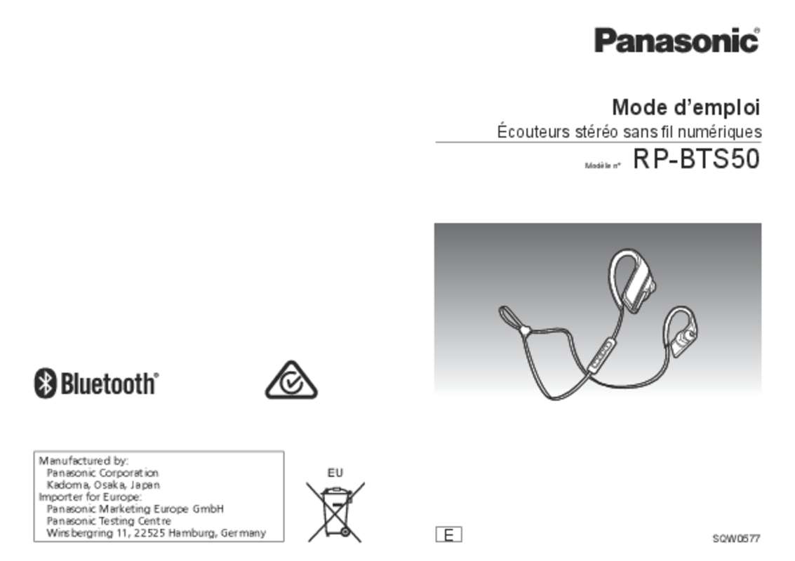 Guide utilisation  PANASONIC RPBTS50E  de la marque PANASONIC