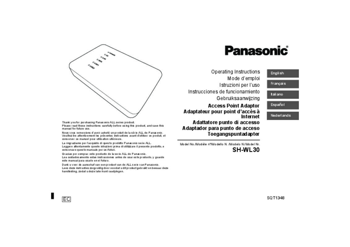 Guide utilisation  PANASONIC SHWL30EC  de la marque PANASONIC