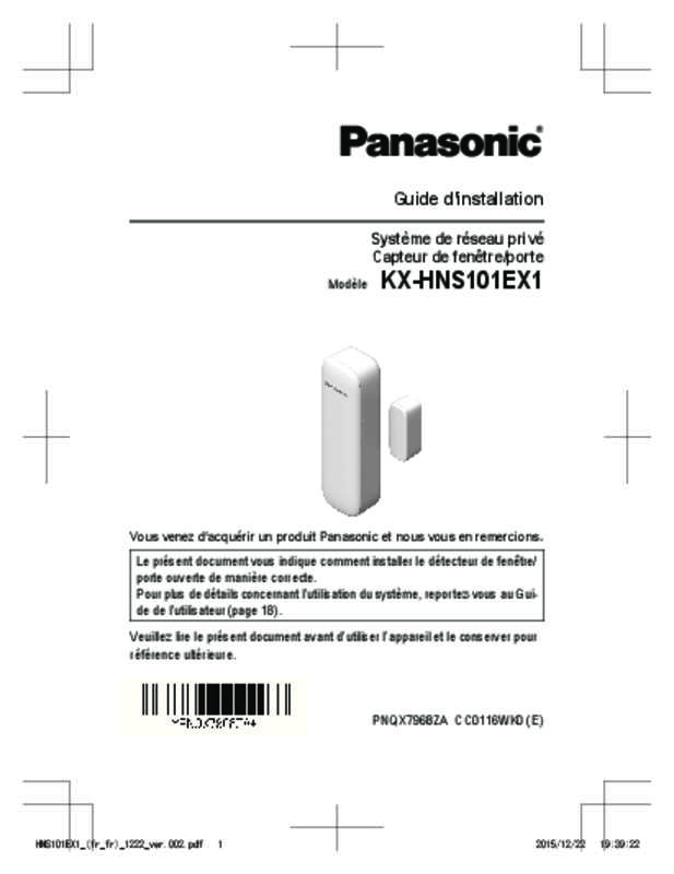 Guide utilisation PANASONIC KX-HN6011GWA  de la marque PANASONIC
