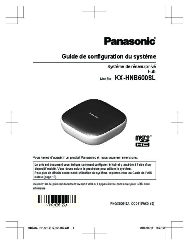 Guide utilisation PANASONIC KX-HN6011SL  de la marque PANASONIC