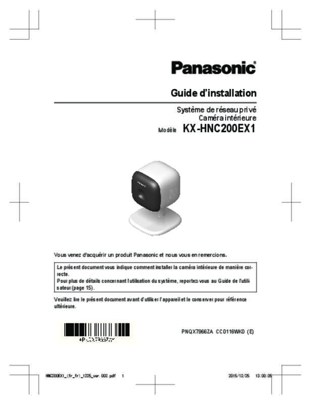 Guide utilisation PANASONIC KX-HNC200EX1  de la marque PANASONIC