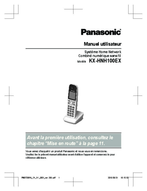 Guide utilisation PANASONIC KX-HNH100EX  de la marque PANASONIC