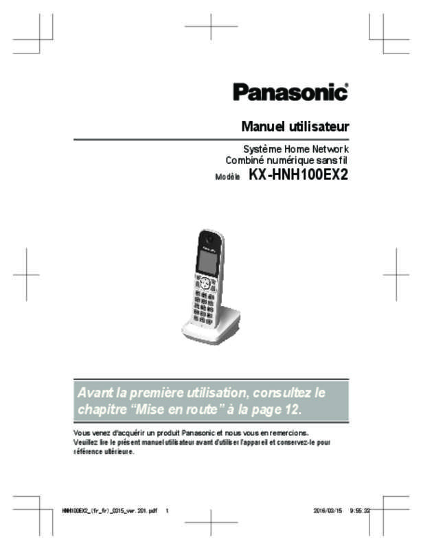 Guide utilisation PANASONIC KX-HNH100EX2  de la marque PANASONIC