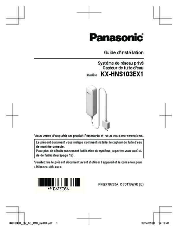 Guide utilisation PANASONIC KX-HNS103EX1  de la marque PANASONIC